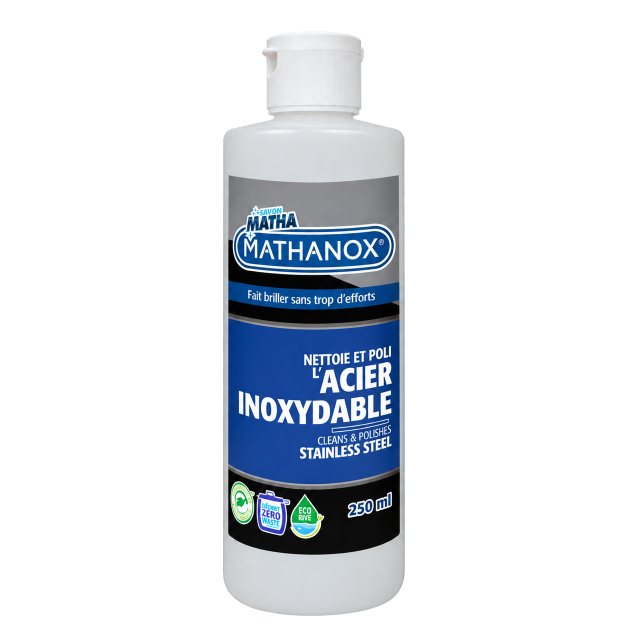 Mathanox, nettoyant pour acier inoxydable, bouteille de 250 ml