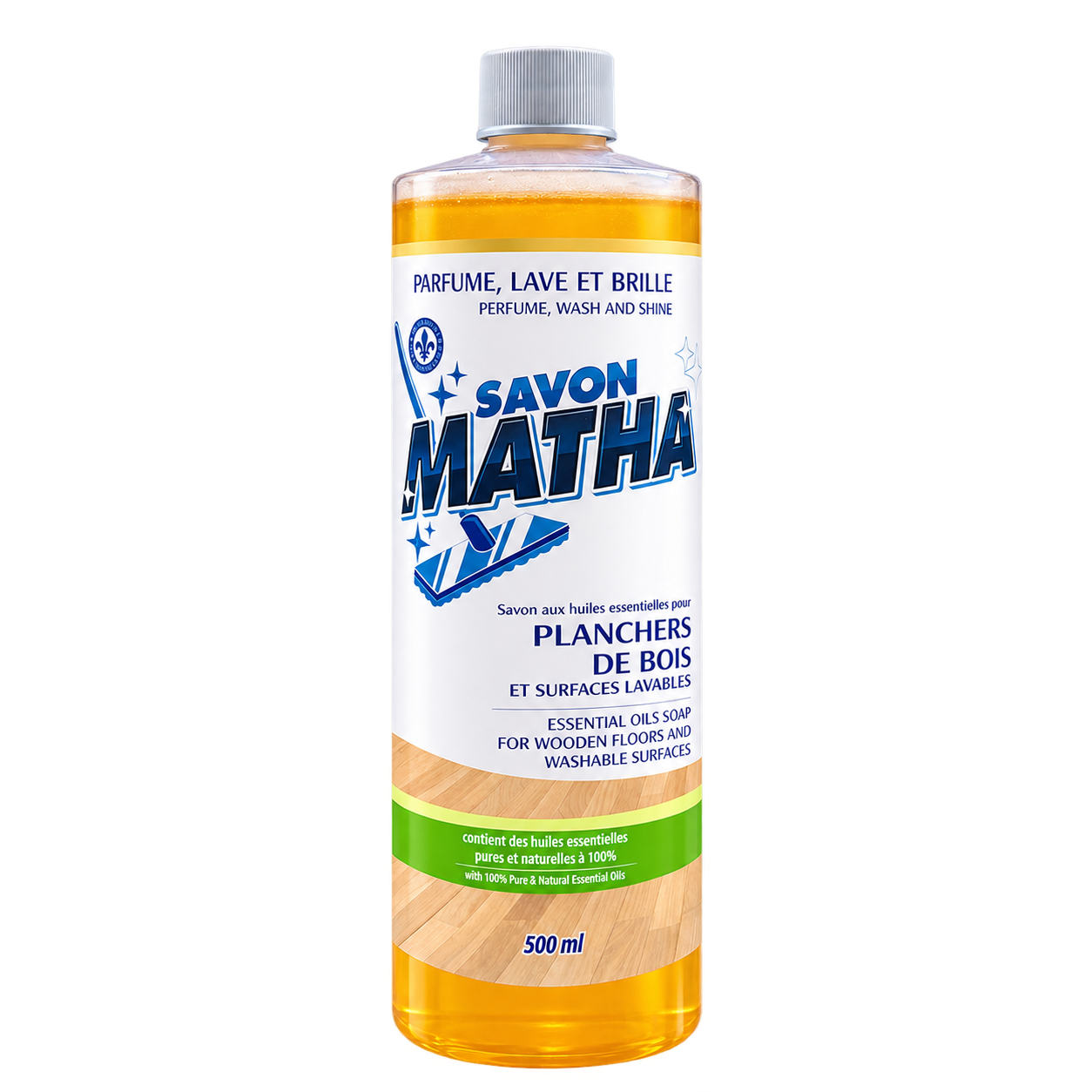 Savon Matha pour les planchers de bois, bouteille de 500 ml